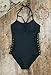 LALA IKAI Women's Plus Size Sexy Swimsuit One Piece Slim Swimwear Bathing Suits Bikini Black