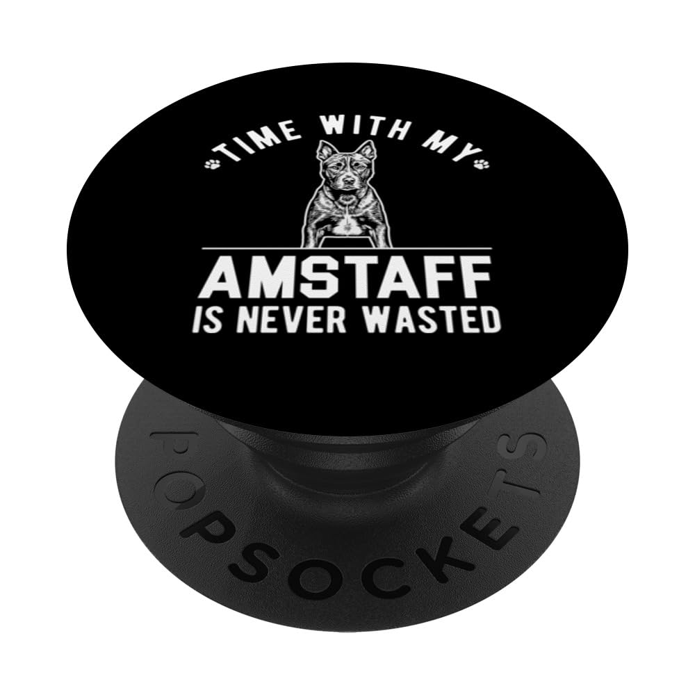 Amstaff Dog Lover Amstaff Mom Staffordshire Terrier Owner PopSockets Swappable PopGrip