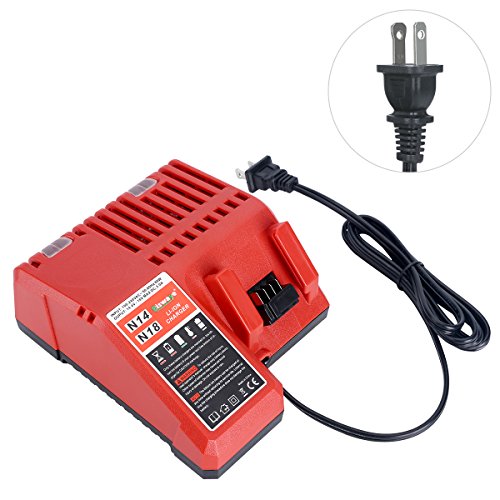 Replacement Lithium-ion Battery Charger Multi Voltage Charger for Milwaukee M18 14.4V-18V 48-11-1850 - //coolthings.us