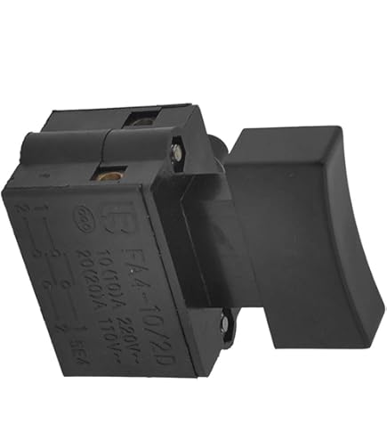 Aexit Lot De 5 250 V AC 8 A A-250 V DPST ON-OFF Bouton Poussoir à Verrouillage Interrupteur D'alimentation Pour TV 972H226