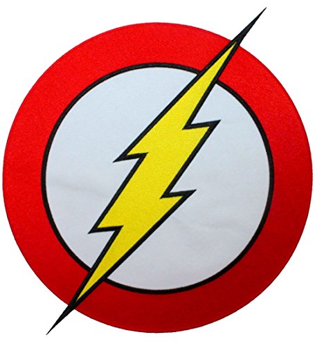 [Single Count] Custom and Unique (10" by 12" Inches) XL Large Superhero Costume Lightning Logo Speed Hero Flash Iron On Embroidered Applique Patch {Yellow, Red, White, and Black Colors}
