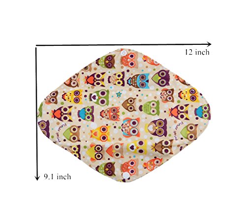 6Pcs Set Menstrual Pads Reusable Washable Charcoal Bamboo Heavy Flow Over Night 13 inch Sanitay Pads with 1 Cloth Mini Wet Bag by Simfamily - Thumbnail 2