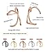 LOYALLOOK 5Pairs Stainless Steel 20 Gauge Cross X Ear Cuff Non-Pierced Clip On Earrings Fake Ear Nose Cartilage Earrings Ring X+2C