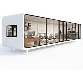 Prefab Backyard Office Pod Soundproof Outdoor Studio Shed Modular Mobile | Insulated Tempered Glass, Acoustic Privacy Booth, Pre-Wired Electricals, Weatherproof Steel Frame cabin