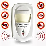 Ultrasonic Pest Reject Pest Repeller with LED Night Light---for Indoor Use! Ideal Pest Rejest for Ants, Roaches, Spiders, Mosquitoes, Small Rodents and More--No Batteries Needed and No Chemical