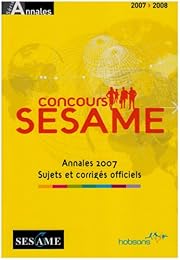 Annales SESAME concours 2007