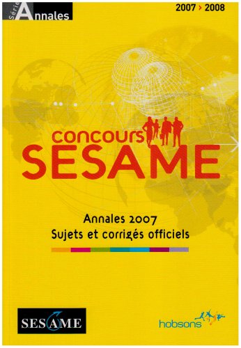 Annales SESAME concours 2007