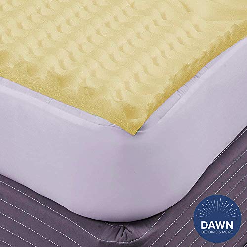 Dawn 1.5 Inch Egg Crate Foam Mattress Topper, Supportive, Quality Sleep