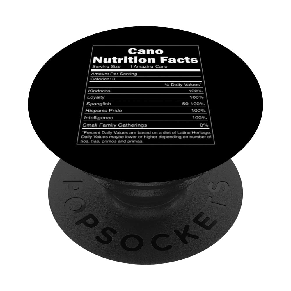 Funny Nutrition Facts Last Name Design - Cano PopSockets Swappable PopGrip