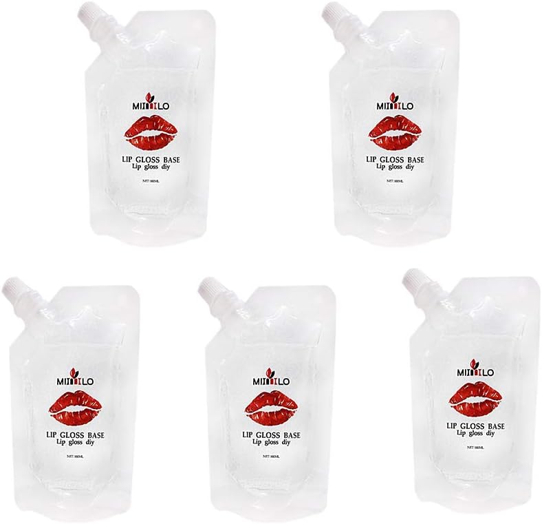 Sarpico 100ml Clear Lip Gloss Base Oil Non-Stick DIY Stick Raw Material Gel For Lipgloss Handmade gloss Lipstick Liquid Glaze Tools Pura Cosmetics (5pcs)