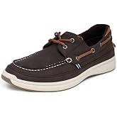 Nautica Men's Lace-Up Moccasin Boat Shoes - Cushioned Insole Casual Deck Loafers for Walking Comfort - Zapato
