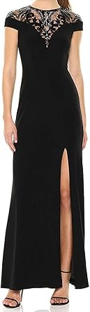 adrianna papell sequin jersey dress