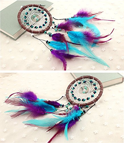 image for AWAYTR Feathers Dream Catcher Gift Wall Decorations Bedroom Hanging De