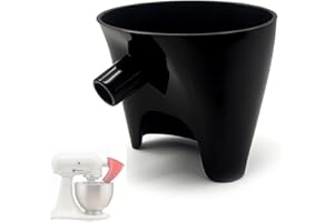 Shengsenfu Flour Funnel for Kitchen Aid Mixer, Easy Pour No-Mess Attachment, Anti-Splash Accessory,Fits Tilt-Head 4.5–5 Qt (K