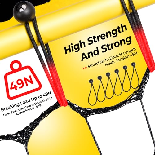 Happy Jump 7x4 FT Portable Volleyball Rebounder Net, 5 Adjustable Angles Bounce Back Trainer, Heavy-Duty Steel Frame & 45-Ply Net, Target Practice Training Equipment, Includes Volleyball for Drills