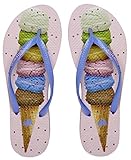 Showaflops Women's Antimicrobial Shower & Water Sandals - Ice Cream Cone