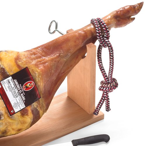 Serrano Schinken Set mit Schinkenhalter und Messer – Bild 4