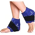 NEWGO Ice Pack Wraps 2 Pack - Ankle Cold Packs for Injuries & Tendonitis - Hot Cold Therapy - Blue
