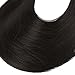 SARLA Black Brown Side Bangs Clip in Synthetic Hair Pieces Straight Bangs Extension for Women