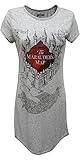 Harry Potter Junior Womens Nightshirt Nightgown Pajamas (Medium, Marauders Map Grey)