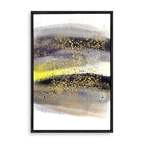 SIGNFORD Framed Canvas Home Artwork Decoration Golden Abstract...