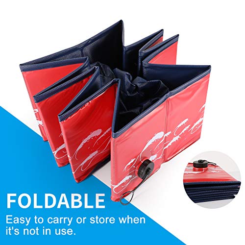 Delicacy Foldable Dog Pool, PVC Collapsible Dogs Pet Kiddie Bath Pool Swimming Pool,Bathing Tub for Dogs Cats and Kids-Red