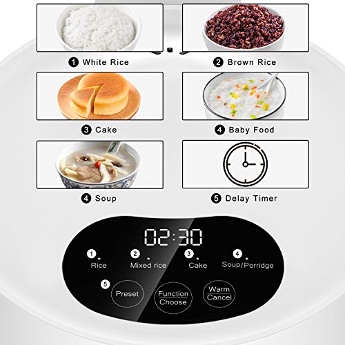 Mishcdea Small Rice Cooker, Nonstick Portable Electric Rice Cooker 4