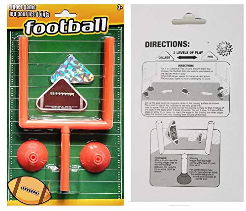 Football Themed Valentine Candy and Gift Set for Children | 2-oz. Box of 12 Foil-Wrapped Chocolates, All Star Foam Football and Hacky Sack, and Finger Tabletop Game