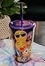 Unique Insulated Emoji Tumbler in Purple with lid plus straw | High-Quality and Leak Proof | Party Favors | Party Supplies | Perfect for kids or adults | 16 oz in size