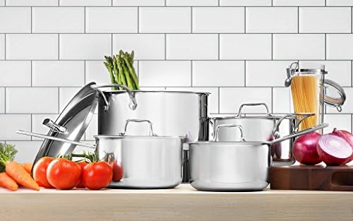 Introductory Offer! - 8 PC Cookware Set. Stainless Steel - Aluminum Core - 3 Ply Rim to Rim Construction
