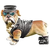 Collections Etc Biker Bulldogs Figurine, Boy