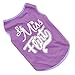 Small Dog Shirt, Voberry Fashion Pet Puppy Clothes Funny Cotton Costumes Pet Dog Cat Cute Quote T Shirt (S, Purple)