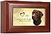 Cottage Garden Love My Chocolate Lab Rich Woodgrain Finish Petite Jewelry Music Box - Plays Song Wonderful World