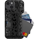 VELVET CAVIAR Compatible with iPhone 14 Plus Wallet Case for Women - Credit Card Holder Slot - Cute Slim & Protective Wallet Phone Cases [8ft. Drop Tested] - Black Leopard Print