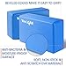 Yes4All Yoga Blocks and Strap Set – Yoga Foam Block 9x6x4 inch (Set of 2) and Yoga Strap with D-Ring – Yoga Blocks and Yoga Stretching Strap (Blue)