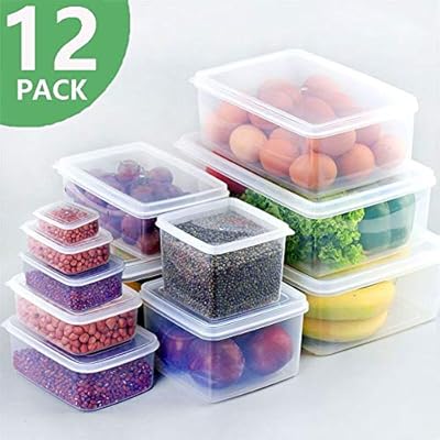 12 Pack Food Storage Containers With Lids Bpa Free Microwave Safe