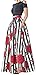 Ladies Black Short Sleeve Tops Skirt Set Floral Stripe Full Long Maxi Skirts M