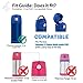 CampTek Replacement Straws for Thermos Funtainer 12 Ounce Bottle,5 Pack Clear Straws+1 Cleaning Brush
