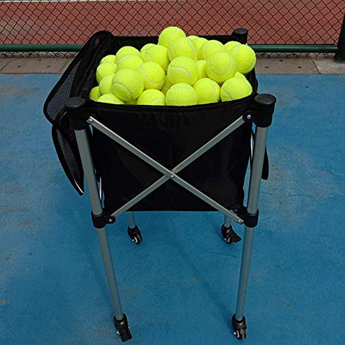 AKOZLIN Tennis Ball Hopper with Wheels Holds 150 Balls Tennis Ball Cart