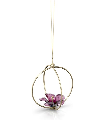 Amazon.com: SWAROVSKI Garden Tales Hibiscus Ball Holiday Ornament