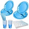 JLNGTHONG-Disposable-Tableware-Set-Paper-Plates-Cup-Napkins-Straws-Dinnerware-for-Birthdays-Party-99-pieces JLNGTHONG Party Tableware Set, Paper Plates, Cup, Napkins, Straws, Disposable Party Supplies Paper Dinnerware for…