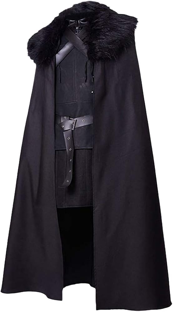 SIDNOR GoT Night's Watch Jon Snow Cosplay Costume Outfit Suit Dress: Clothing