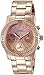 GUESS Rose Gold-Tone + Pink Stainless Steel Bracelet Watch with Day, Date + 24 Hour Military/Int'l Time. Color: Rose Gold (Model: U0774L3)