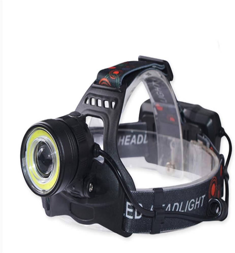 Double Light Source Head Wick Headlight Waterproof Front Light Camping Zoom Headlight [Energy Class A+++]