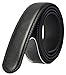 QISHI YUHUA Men's Leather Ratchet Belt Multiple Colour without Buckle,Black,s
