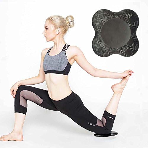 Yoga Knee Pad by GaoJor-Support for Yoga Pilates Fitness Exercise Workout 0.78'' Thick Professional ECO-Friendly Yoga Knee Pads Cushion Mat for Your Knee Elbow and Head(pack of 1) (black)