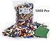 1000 Piece Building Bricks For Kids | Compatible With All Major Brands - Basic  Building Blocks - 10 Colors, 12 Shapes, 54 Roof Pieces | 2 Free 5