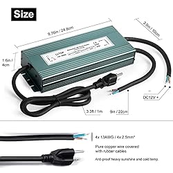 LLTOP LED Driver 400 Watts 110V/120V AC to 12V DC