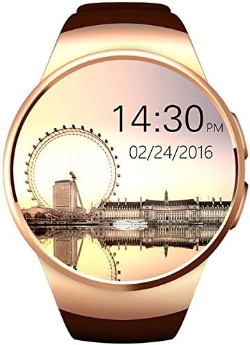 Superwatch Bluetooth Wrist Smart Watches with Camera Heart Rate Support SIM TF Card for IOS iPhone Android Samsung Sony LG Smart Phones (Gold)