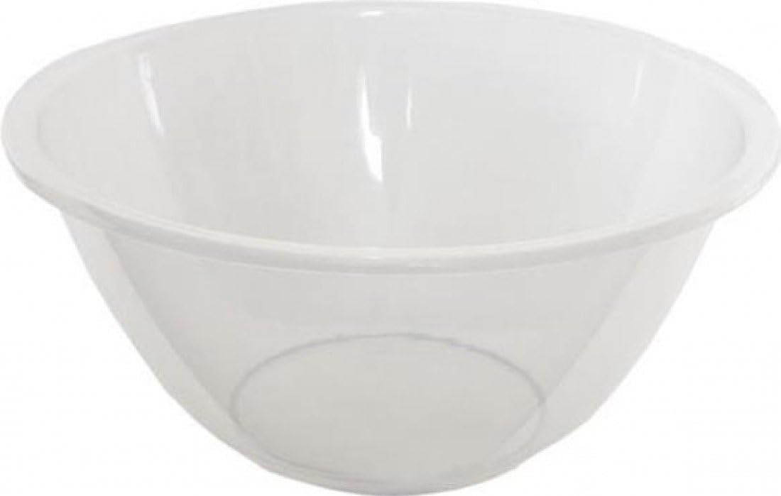 Whitefurze Limited Plastic 2.3L Mixing Bowl 8'' /20cm - H03M02, Transparent, 20 cm (diameter) x 3.9 cm (height)